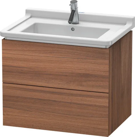Duravit Waschtischunterschrank wandhängend „L-Cube“ 67 × 55,8 × 46,9 cm Nussbaum Natur