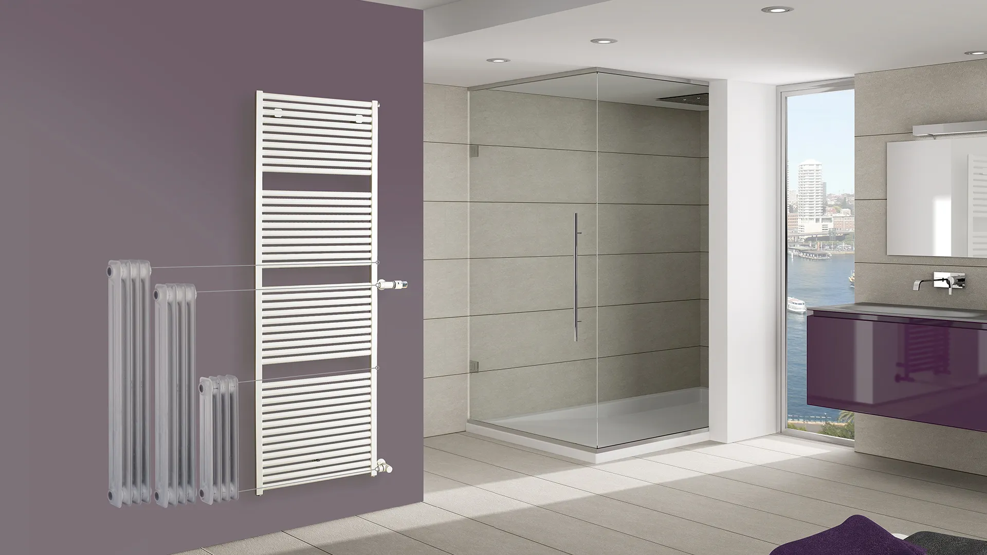 BEMM Badheizkörper Rondo 3xDIN BRD-H1806x033x0500, Austausch-Badheizkörper NA500,900,1000mm Weiß