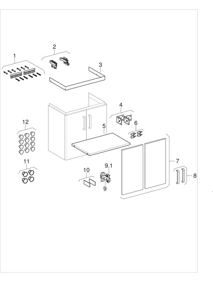 Geberit Waschtischunterschrank „Renova Compact“ 59,7 × 60,5 × 39,7 cm