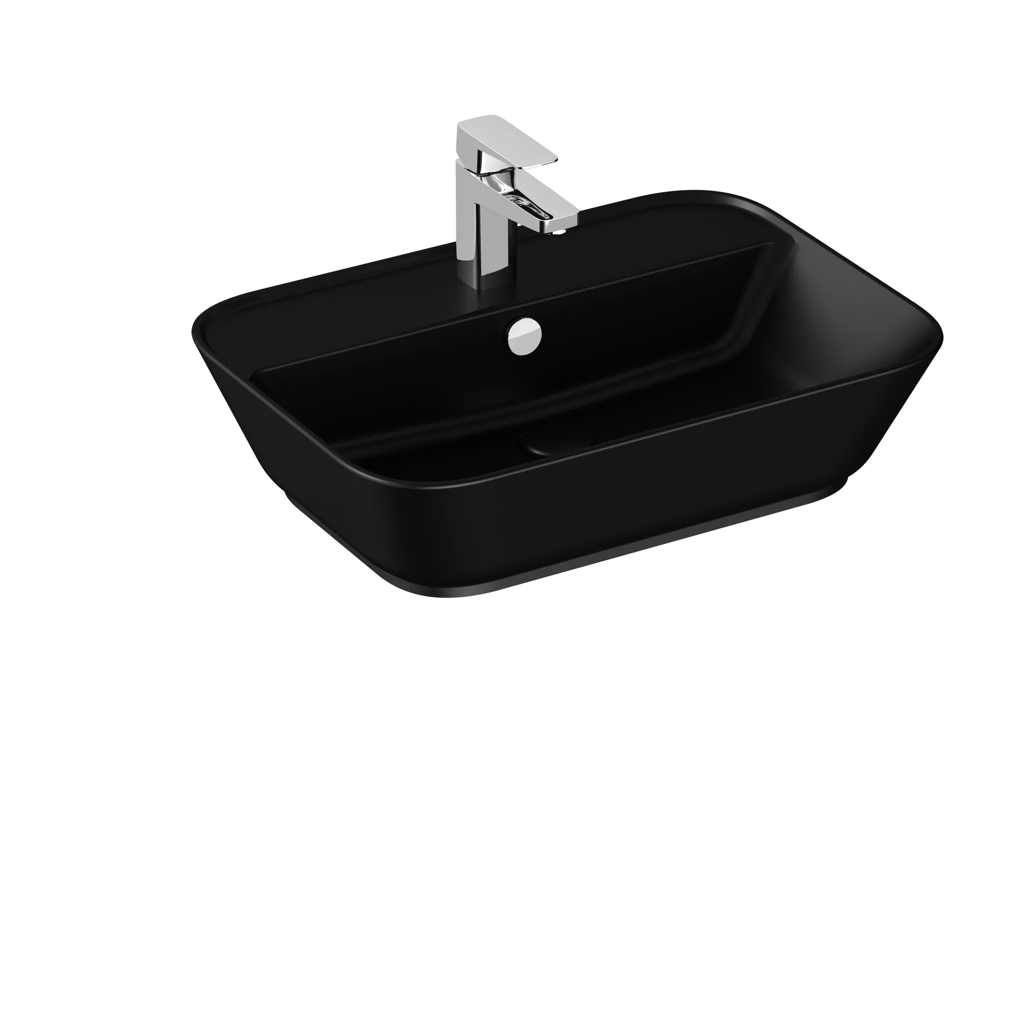 VitrA Geo Aufsatzwaschtisch rechteckig 60 x 43 cm Schwarz Matt VitrA Geo Aufsatzwaschtisch rechteckig 60 x 43 cm Schwarz Matt