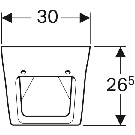 Urinal „Pareo“, Zulauf von oben, Befestigung verdeckt, ohne Zielobjekt 30 × 52 × 26,5 cm 