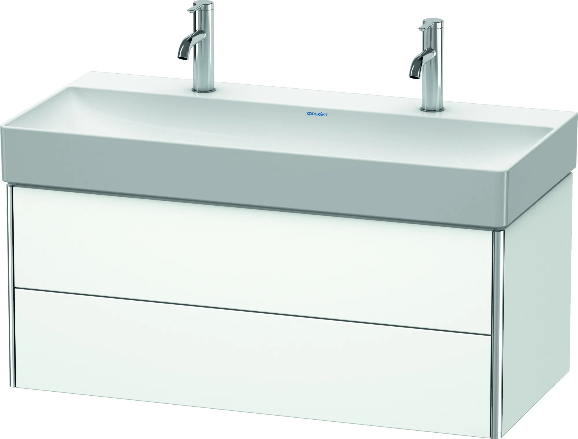 Duravit Waschtischunterschrank wandhängend „XSquare“ 98,4 × 39,7 × 46 cm Weiß Matt Duravit Waschtischunterschrank wandhängend „XSquare“ 98,4 × 39,7 × 46 cm Weiß Matt