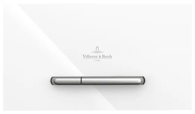 WC-Betätigungsplatte ViConnect Installationssysteme 922160, 125 x 77 x 259 mm, 2-Mengen-Spülung, Glass Glossy White