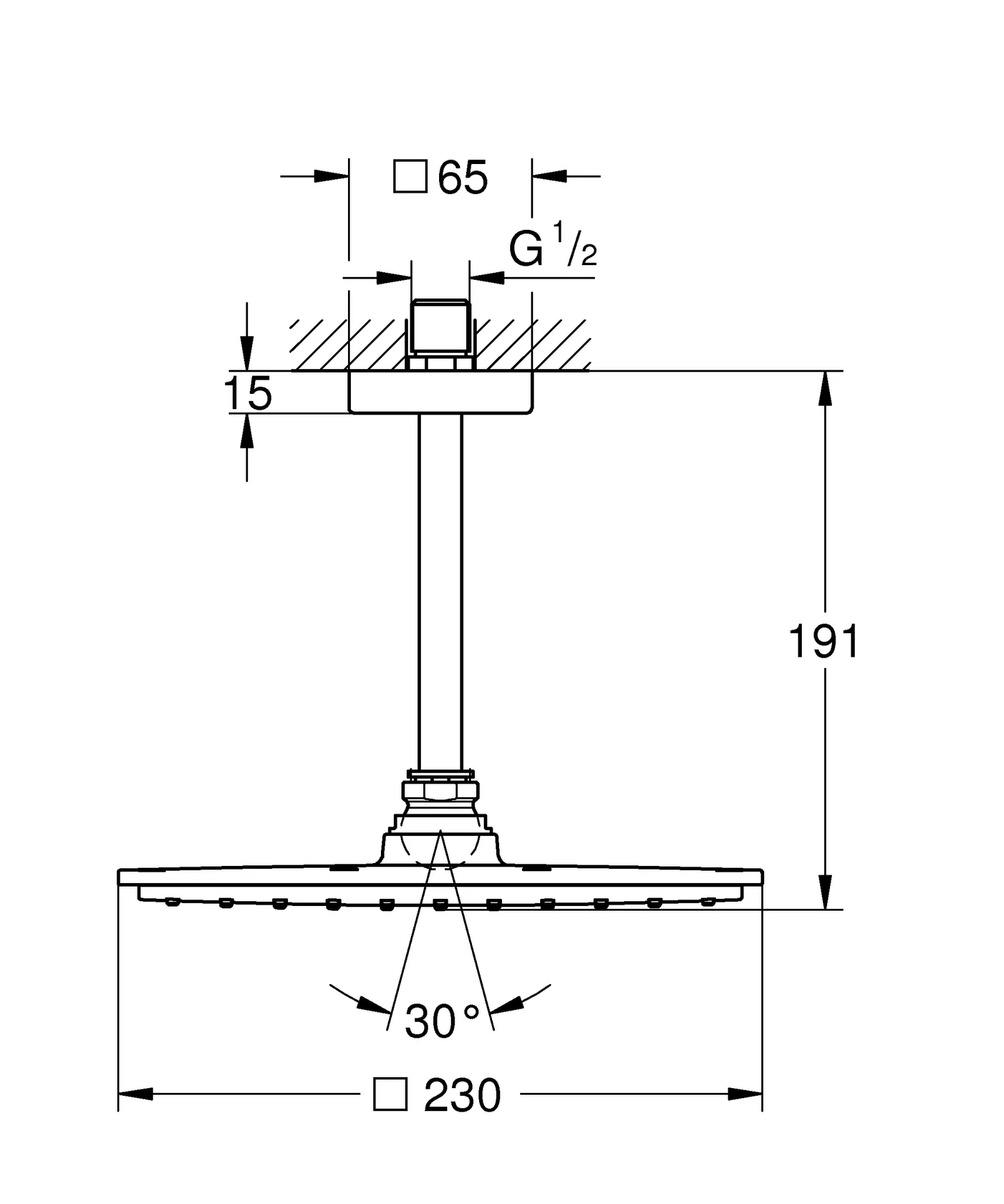 Kopfbrauseset Rainshower Aqua 230 26859, mit Kopfbrause Rainshower Allure 230, Deckenauslass 154 mm, 9,5 l/min Durchflusskonstanthalter, chrom Kopfbrauseset Rainshower Aqua 230 26859, mit Kopfbrause Rainshower Allure 230, Deckenauslass 154 mm, 9,5 l/min Durchflusskonstanthalter, chrom