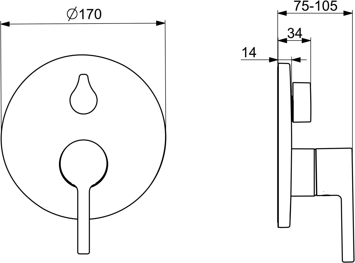 HansaVANTIS Wannen- und Brausearmatur, Einhebelmischer Chrom HansaVANTIS Wannen- und Brausearmatur, Einhebelmischer Chrom