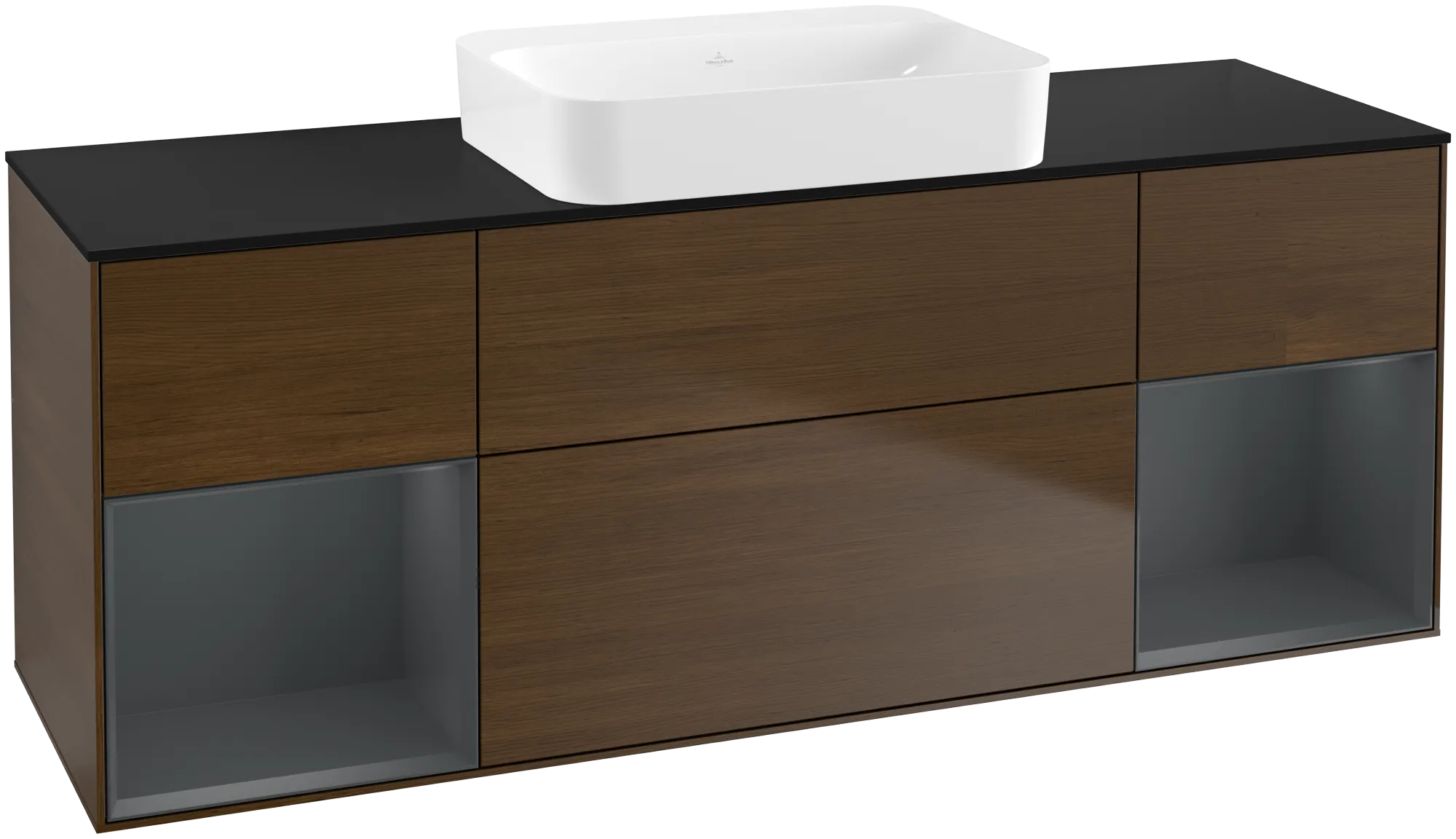 Villeroy & Boch Waschbeckenunterschrank Finion G74, 1600 x 603 x 501 mm, mit Beleuchtung, 4 Auszüge