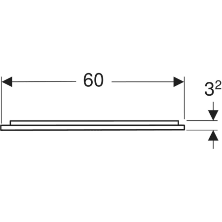 Geberit Spiegel „Option“ 60 × 70 cm, rechteckig in Aluminium eloxiert
