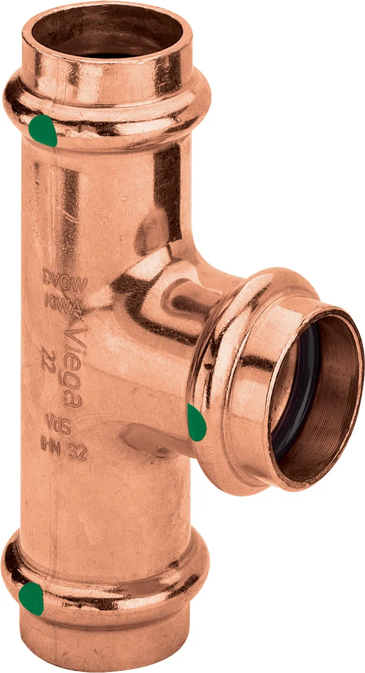 „Profipress“ T-Stück mit 3 Muffen 28 × 22 × 22 mm „Profipress“ T-Stück mit 3 Muffen 28 × 22 × 22 mm