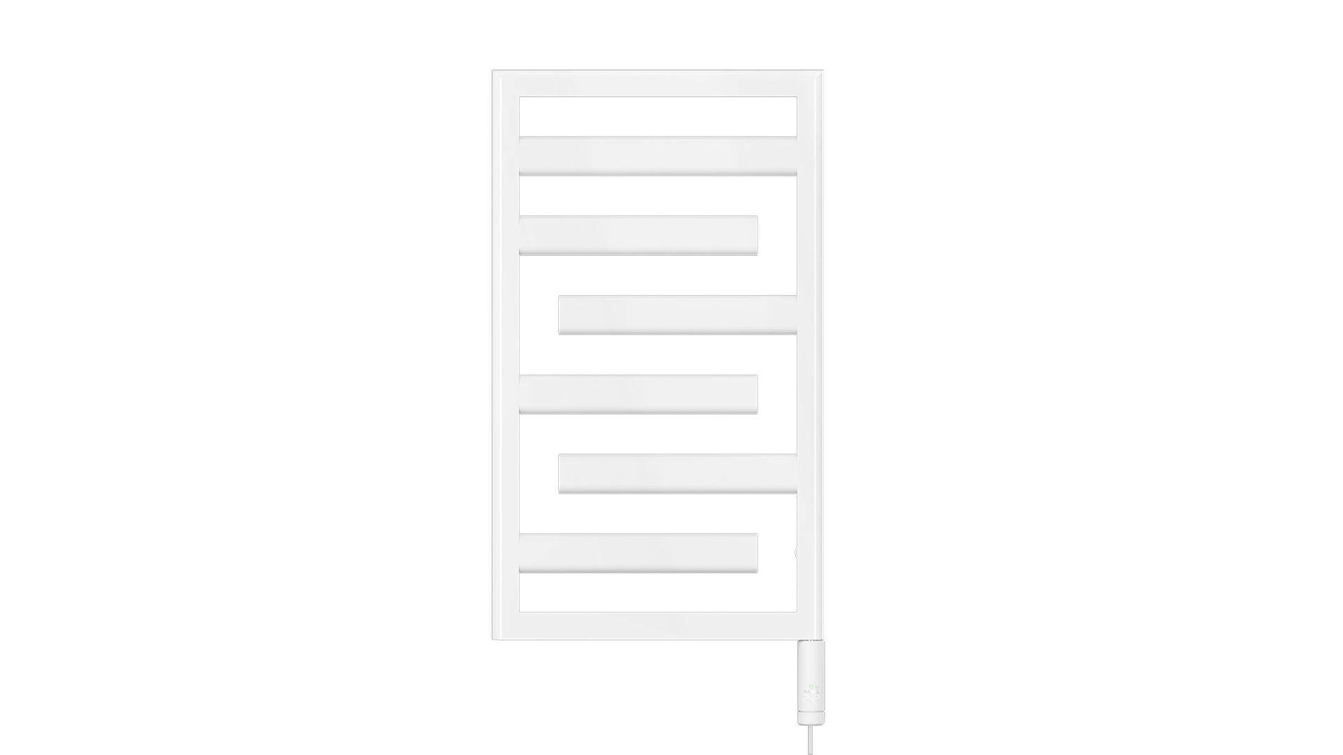 Zehnder Design-Elektroheizkörper „Tetris“ 50 × 98,8 cm in Verkehrsweiß (RAL 9016, glänzend)