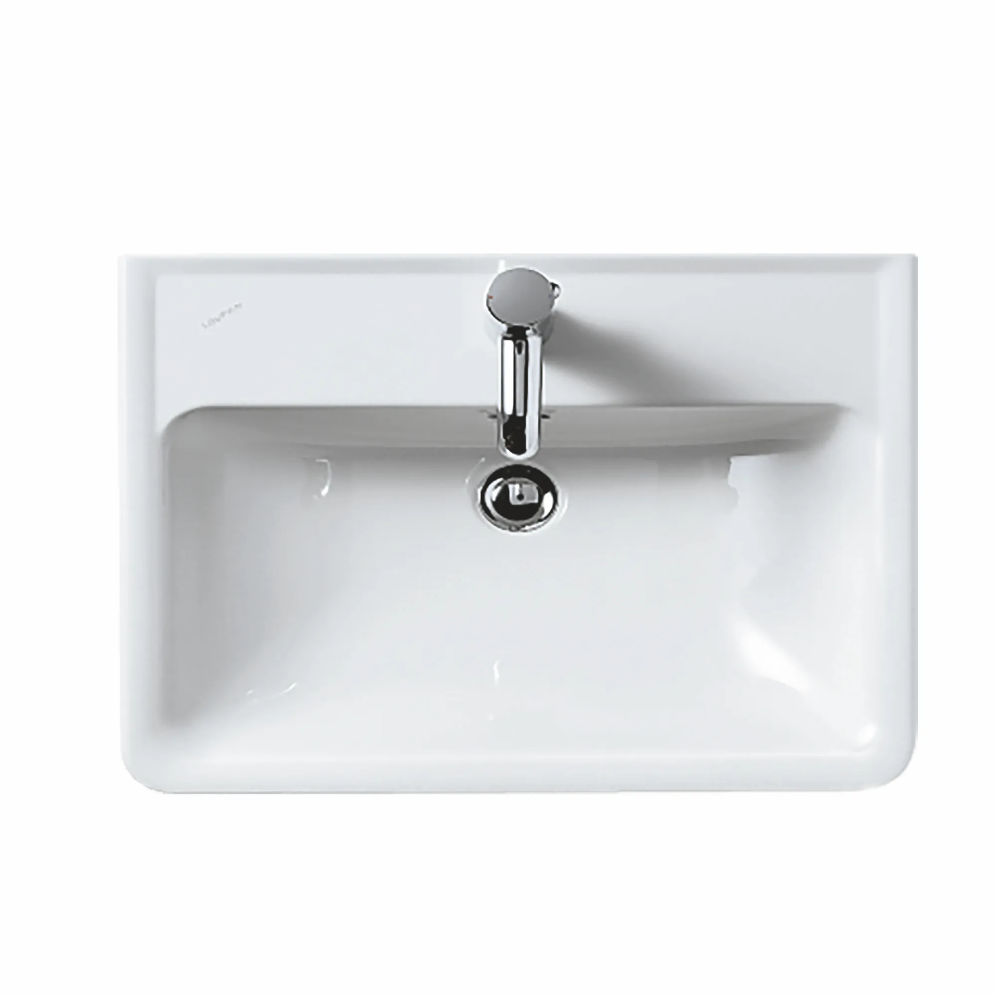 Waschtisch PRO A 480x550x170 1 Hahnloch mit Überlauf weiß