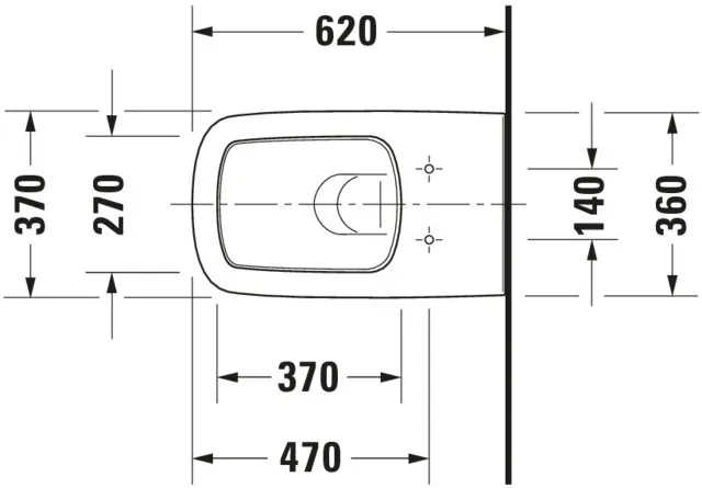 Wand-Tiefspül-WC „DuraStyle“ 37 × 34,5 × 62 cm in Weiß Hochglanz, Befestigung verdeckt, mit Spülrand Wand-Tiefspül-WC „DuraStyle“ 37 × 34,5 × 62 cm in Weiß Hochglanz, Befestigung verdeckt, mit Spülrand