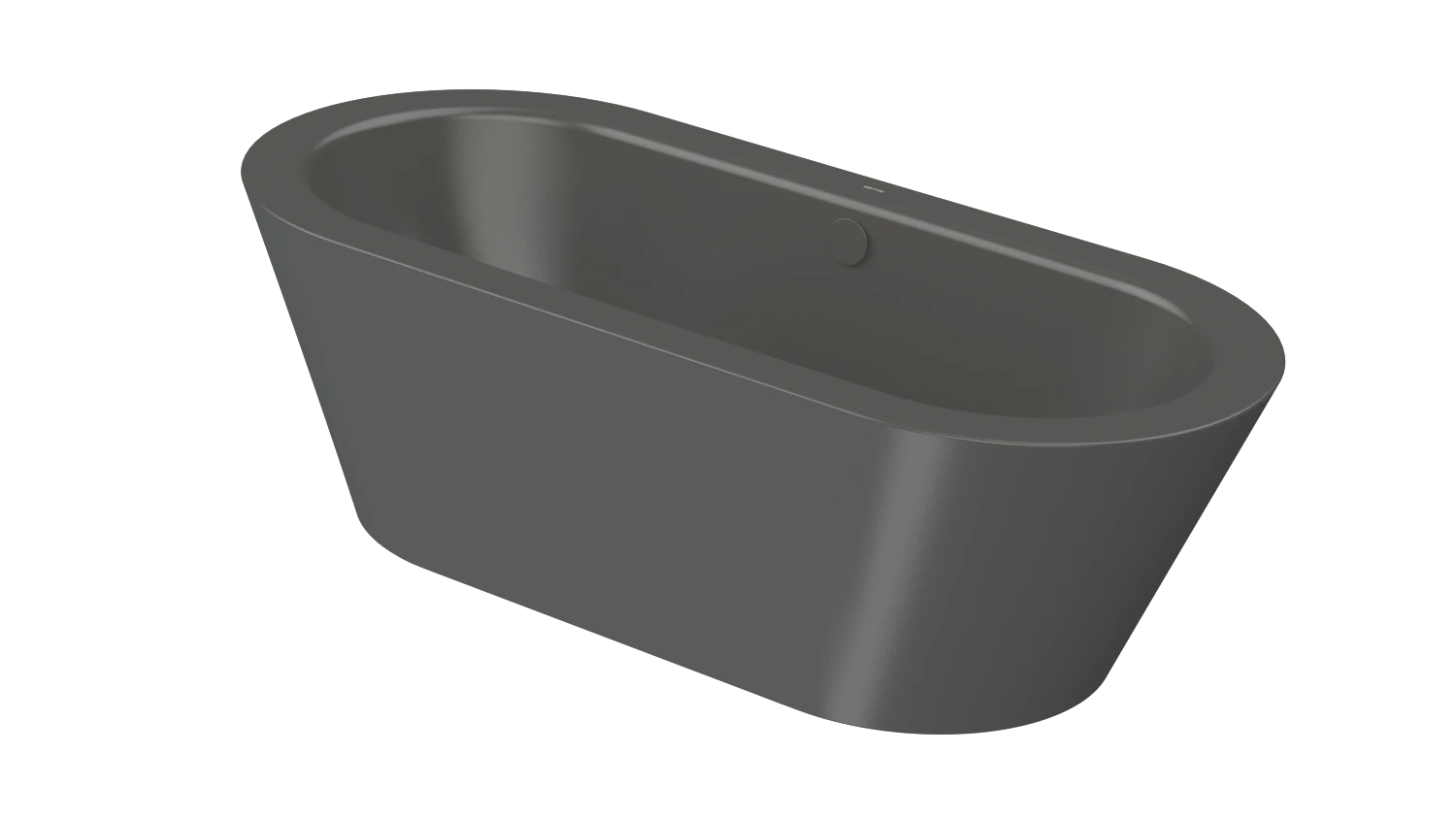Bette Badewanne „BetteStarlet Oval Silhouette“ freistehend oval 185 × 85 cm in Anthracite