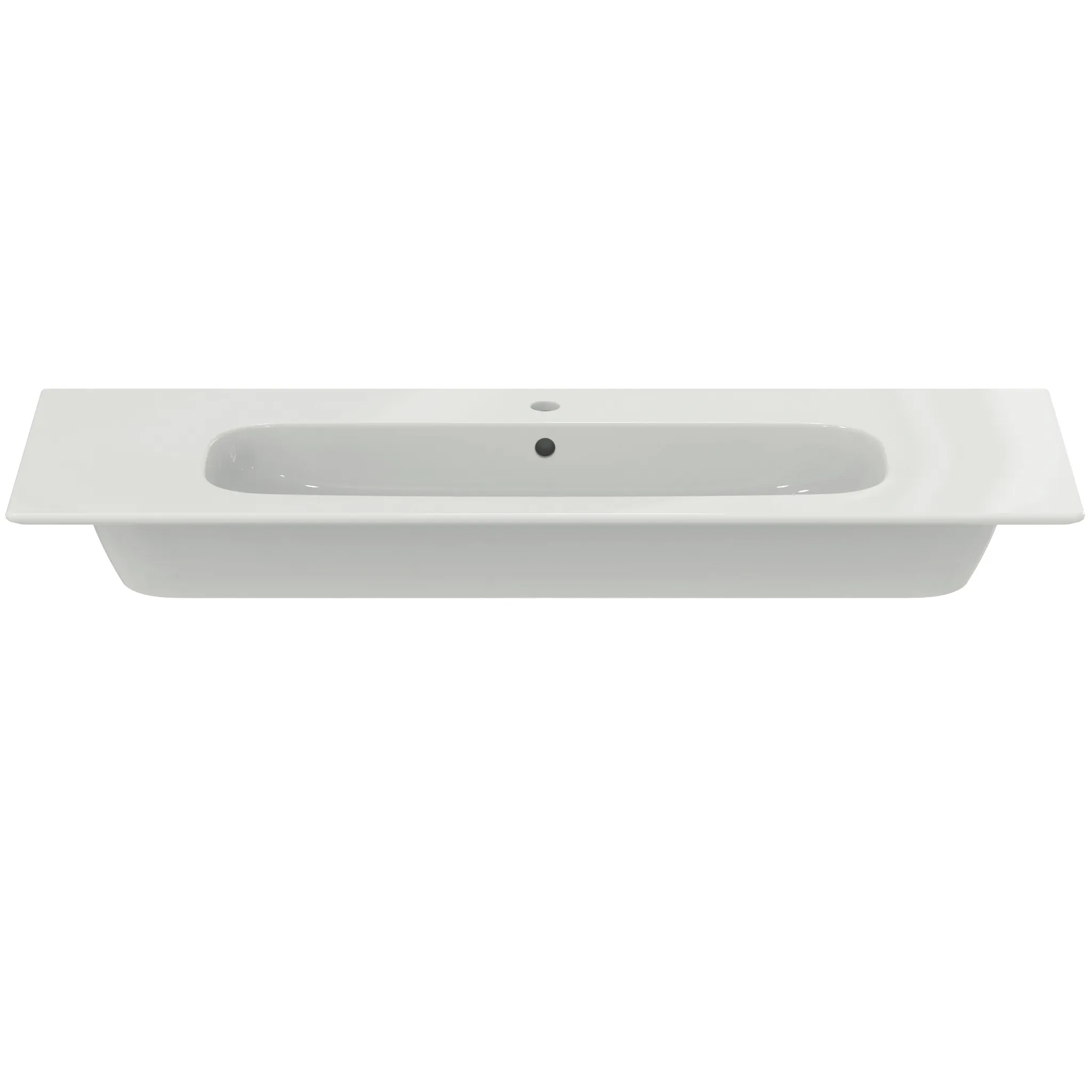Waschbecken „i.life A“ 124 × 46 × 15,5 cm, Hahnlochposition mittig Waschbecken „i.life A“ 124 × 46 × 15,5 cm, Hahnlochposition mittig