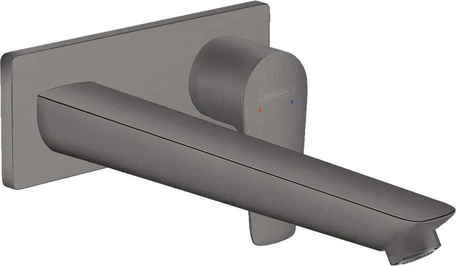 Hansgrohe Talis E Einhebel-Waschtischmischer Unterputz, Brushed Black Chrome, Ausladung 225 mm