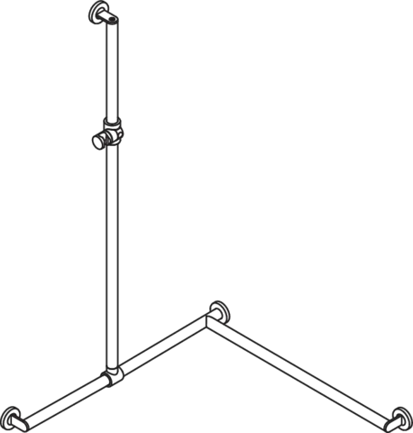 Duschhdl.,d:32/32,re,A1=1250mm, W1/2=800mm, plvb weiß tiefmatt/wem Duschhdl.,d:32/32,re,A1=1250mm, W1/2=800mm, plvb weiß tiefmatt/wem