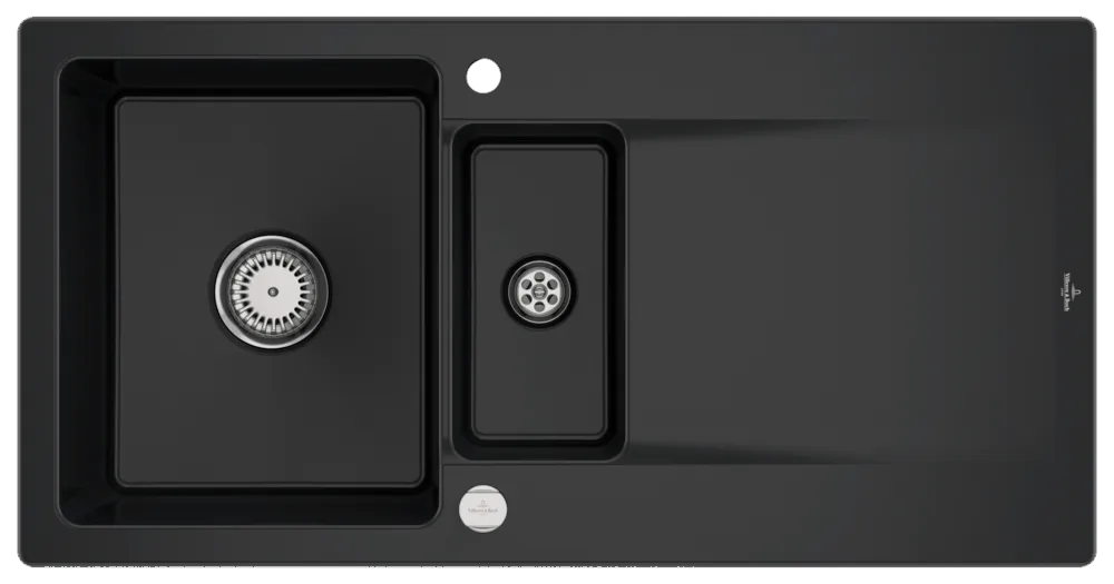 Villeroy & Boch Einbau-Küchenspülbecken „Siluet“ 60 R 1000 × 510 × 220 mm in Pure Black Villeroy & Boch Einbau-Küchenspülbecken „Siluet“ 60 R 1000 × 510 × 220 mm in Pure Black