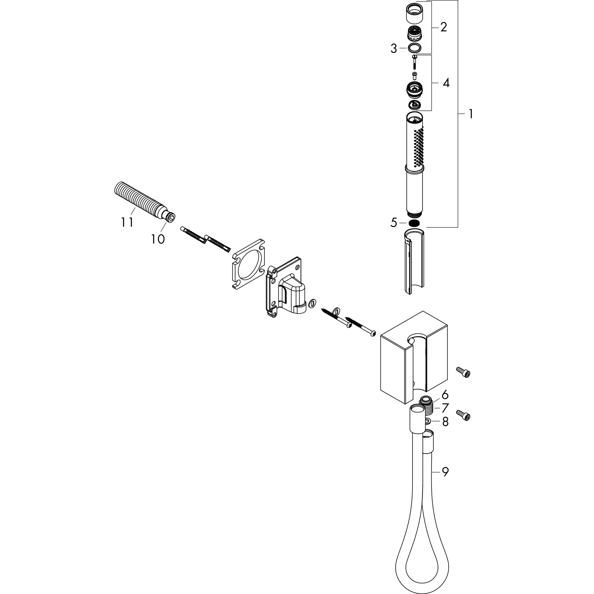 Hansgrohe AXOR Edge Portereinheit mit Stabhandbrause 2jet - Diamantschliff, Chrom Hansgrohe AXOR Edge Portereinheit mit Stabhandbrause 2jet - Diamantschliff, Chrom