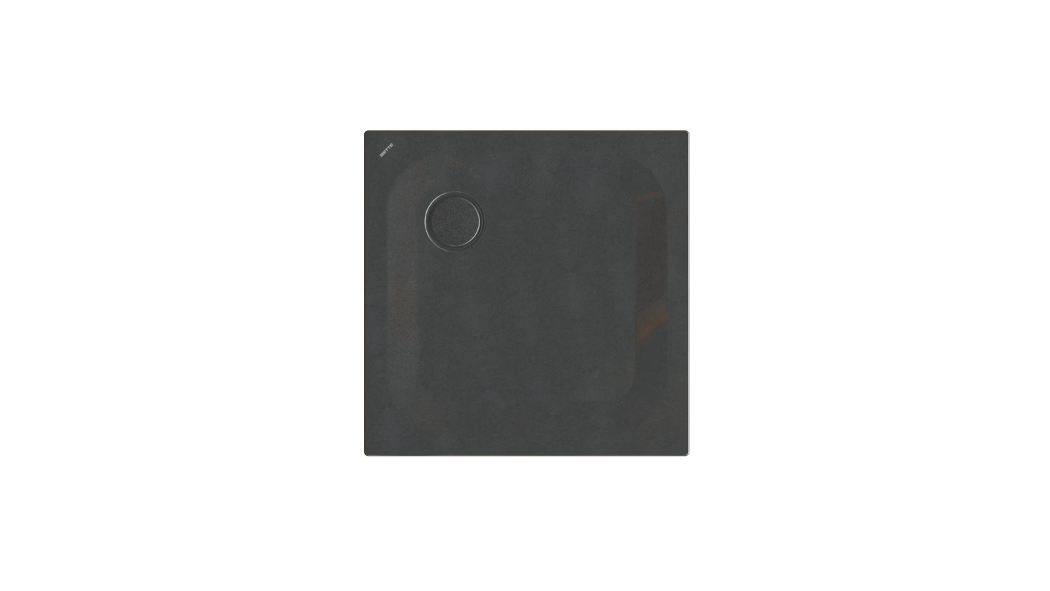 Bette quadrat Duschwanne „BetteUltra“ 750 × 750 mm ohne Oberflächenbeschichtung, mit BetteGlasur Plus, ohne Wannenträger, in Midnight