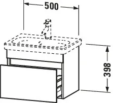 Duravit Waschtischunterschrank wandhängend „DuraStyle“ 50 × 39,8 × 36,8 cm