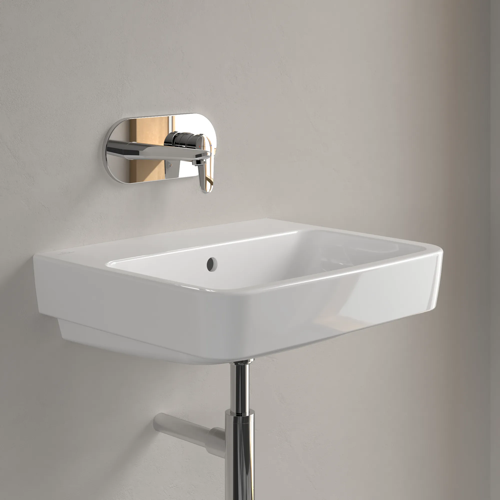 Villeroy & Boch Einbau-/Aufsatz Wandwaschtisch geschliffen „O.novo“ 550 × 460 × 175 mm, für Becken mittig, ohne Hahnlochbohrung in Weiß Alpin Villeroy & Boch Einbau-/Aufsatz Wandwaschtisch geschliffen „O.novo“ 550 × 460 × 175 mm, für Becken mittig, ohne Hahnlochbohrung in Weiß Alpin