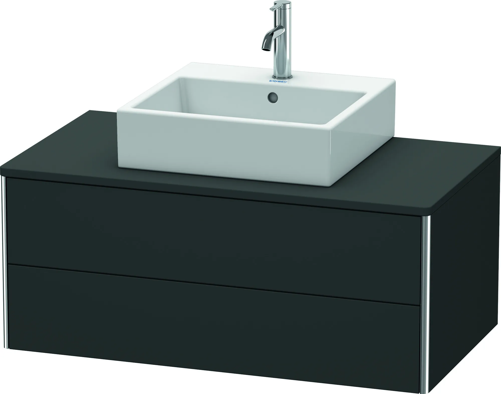 Duravit Waschtischunterschrank wandhängend „XSquare“ 100 × 40 × 54,8 cm Graphit Supermatt