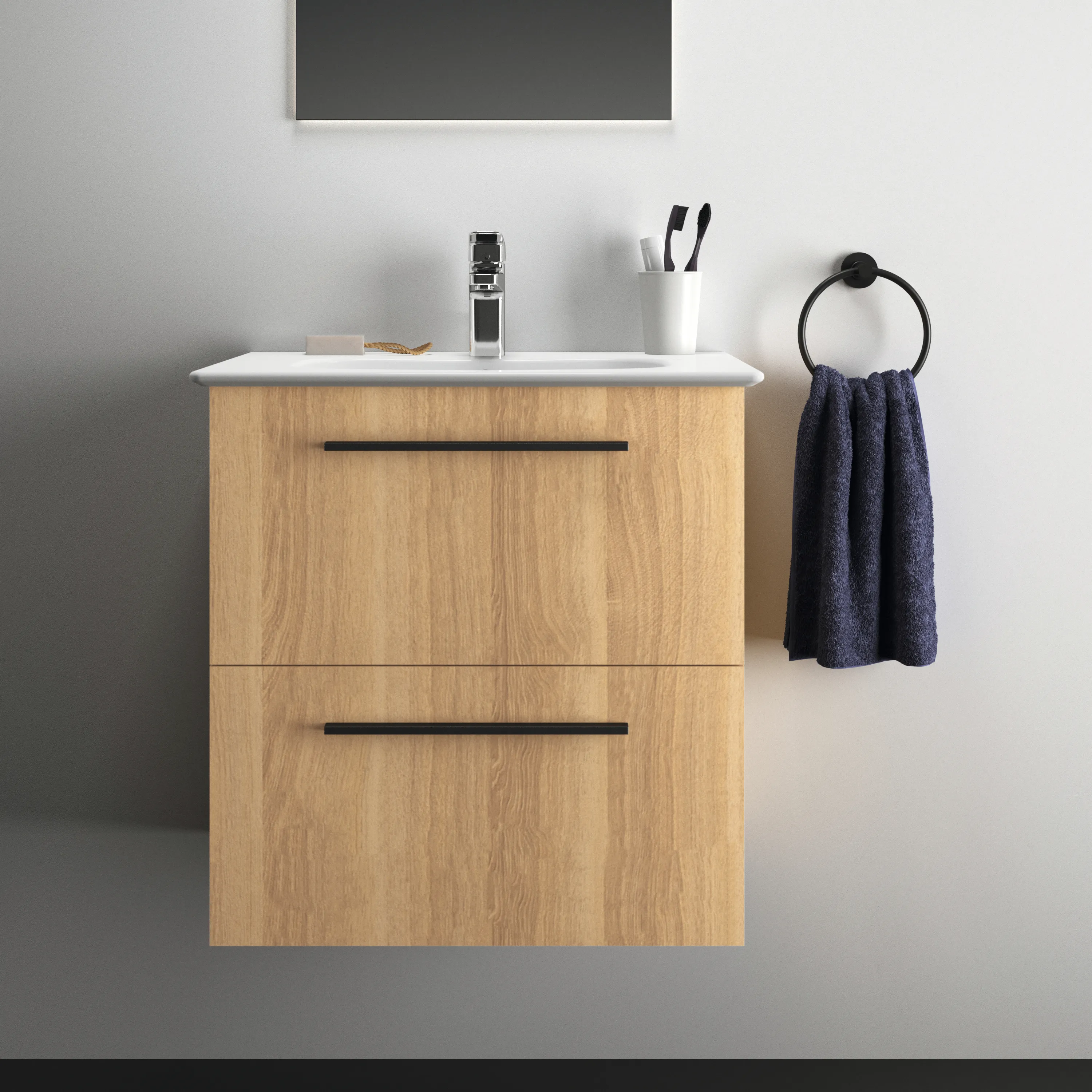 Ideal Standard Waschtischunterschrank „i.lifeA“ 60 × 63 × 44 cm Eiche Natur Ideal Standard Waschtischunterschrank „i.lifeA“ 60 × 63 × 44 cm Eiche Natur