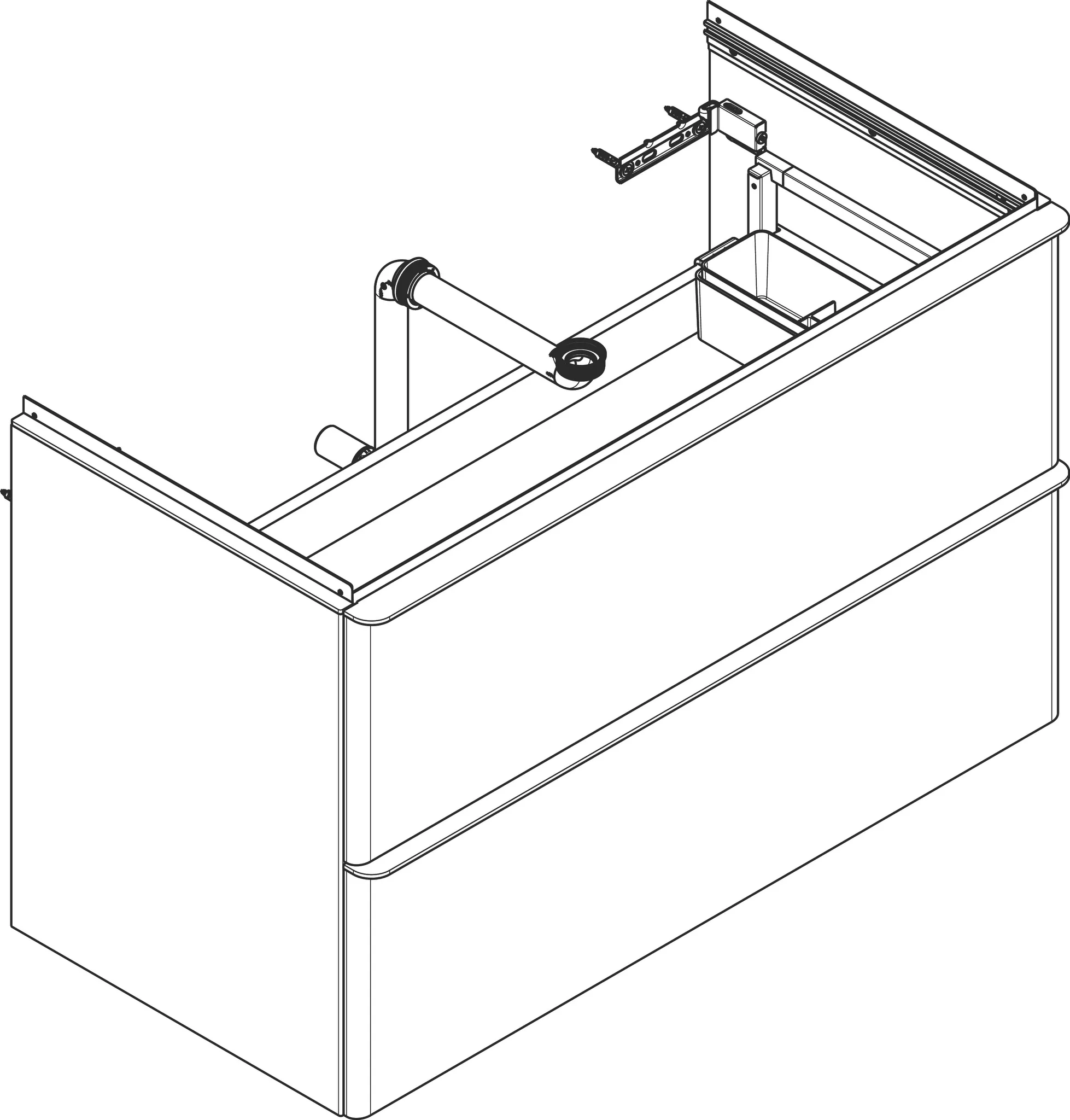 Hansgrohe Xelu Q Waschtischunterschrank Nussbaum Dunkel 980⁄475 chrom