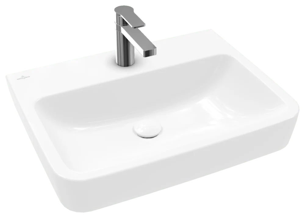Villeroy & Boch O.novo Wandwaschbecken Eckig Weiß Alpin 600x460x175 mm