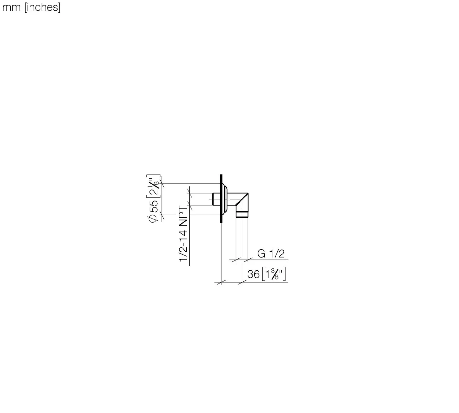 Wandanschlussbogen „MADISON“ in chrom Wandanschlussbogen „MADISON“ in chrom