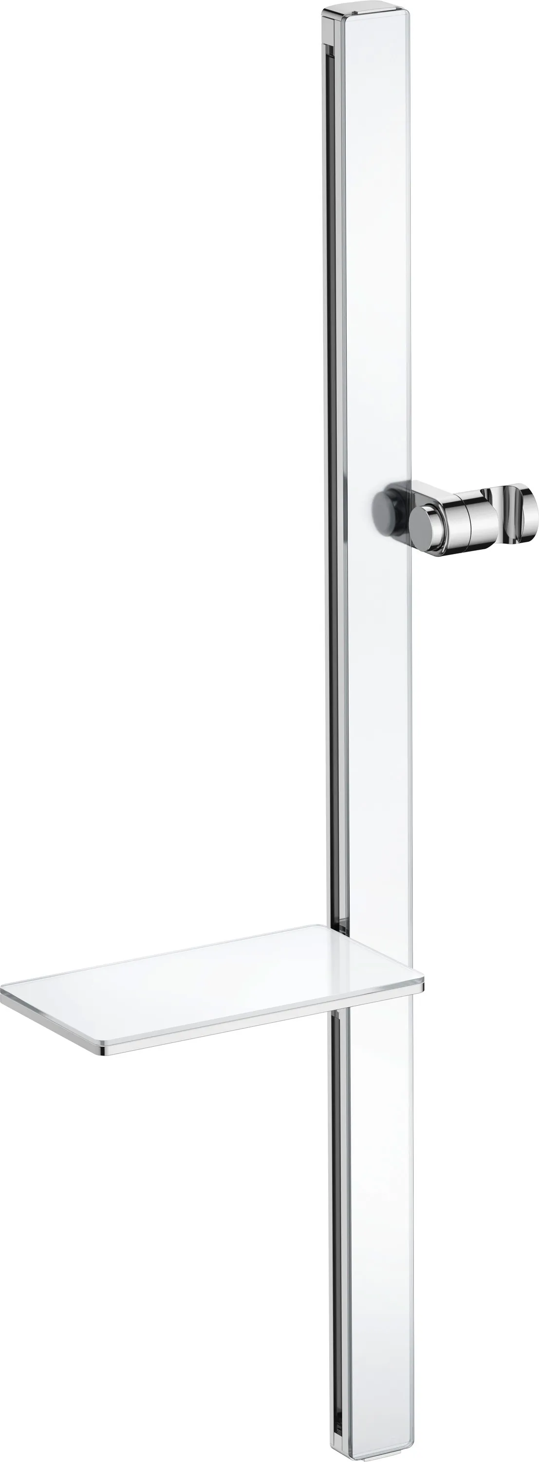 Duravit Brause-/ Gleitstange mit Ablage in Weiß (hochglanz), Befestigung verdeckt Duravit Brause-/ Gleitstange mit Ablage in Weiß (hochglanz), Befestigung verdeckt