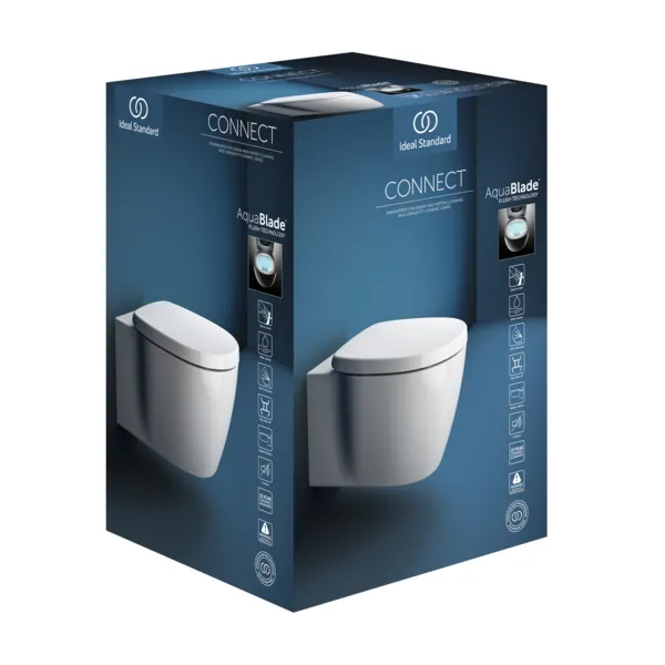 WC-Paket Connect AquaBlade mit WC-Sitz Softclosing 365x540x340mm Weiß WC-Paket Connect AquaBlade mit WC-Sitz Softclosing 365x540x340mm Weiß