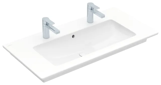 Villeroy & Boch Wandwaschtisch „Venticello“ 1000 × 500 × 170 mm, für Becken mittig, Hahnlochposition links und rechts, mit Hahnlochbohrung in Weiß Alpin Villeroy & Boch Wandwaschtisch „Venticello“ 1000 × 500 × 170 mm, für Becken mittig, Hahnlochposition links und rechts, mit Hahnlochbohrung in Weiß Alpin
