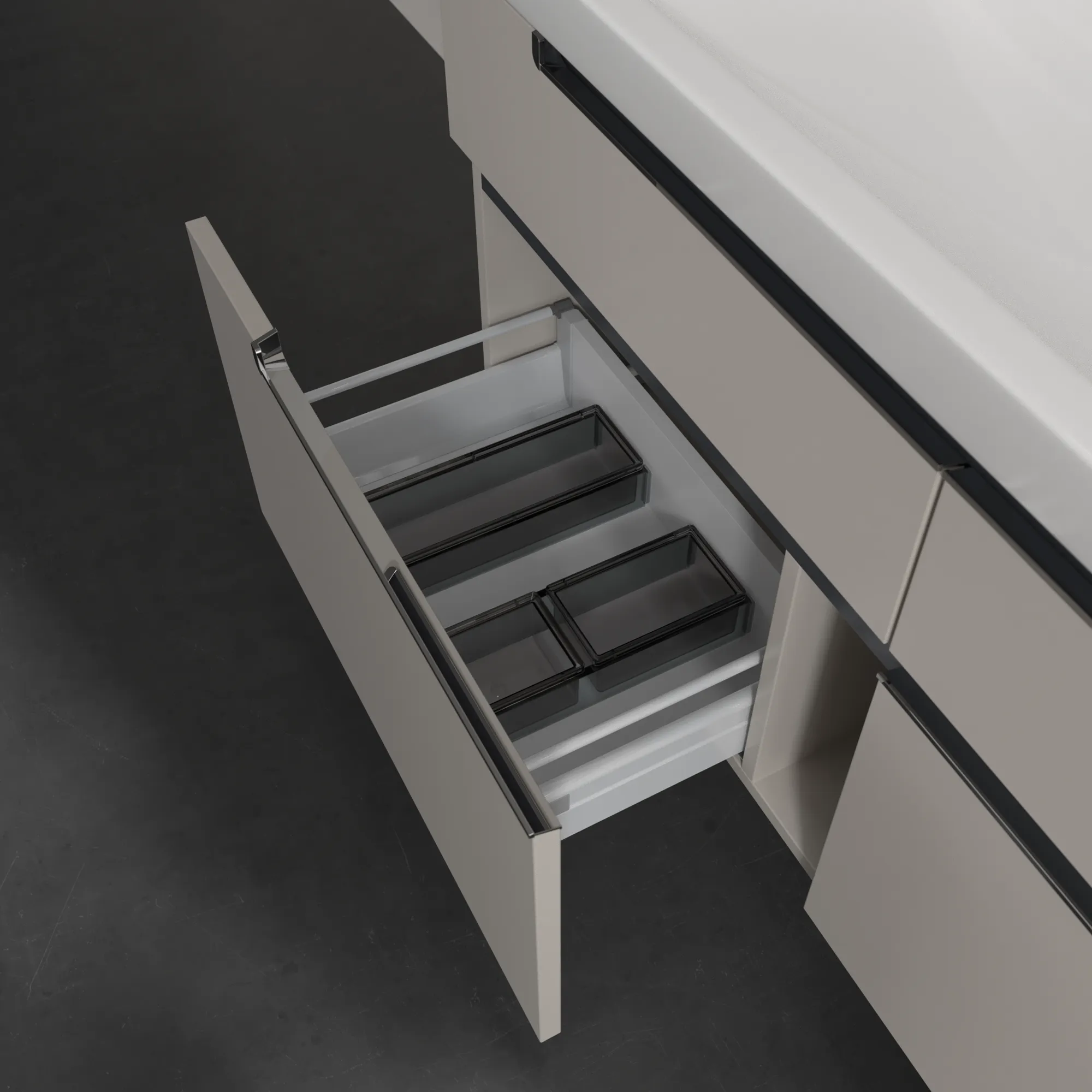 Villeroy & Boch Waschtischunterschrank „Subway 2.0“ 128,7 × 59 × 44,9 × 44,9 cm Soft Grey, mittig, ohne Beleuchtung Villeroy & Boch Waschtischunterschrank „Subway 2.0“ 128,7 × 59 × 44,9 × 44,9 cm Soft Grey, mittig, ohne Beleuchtung