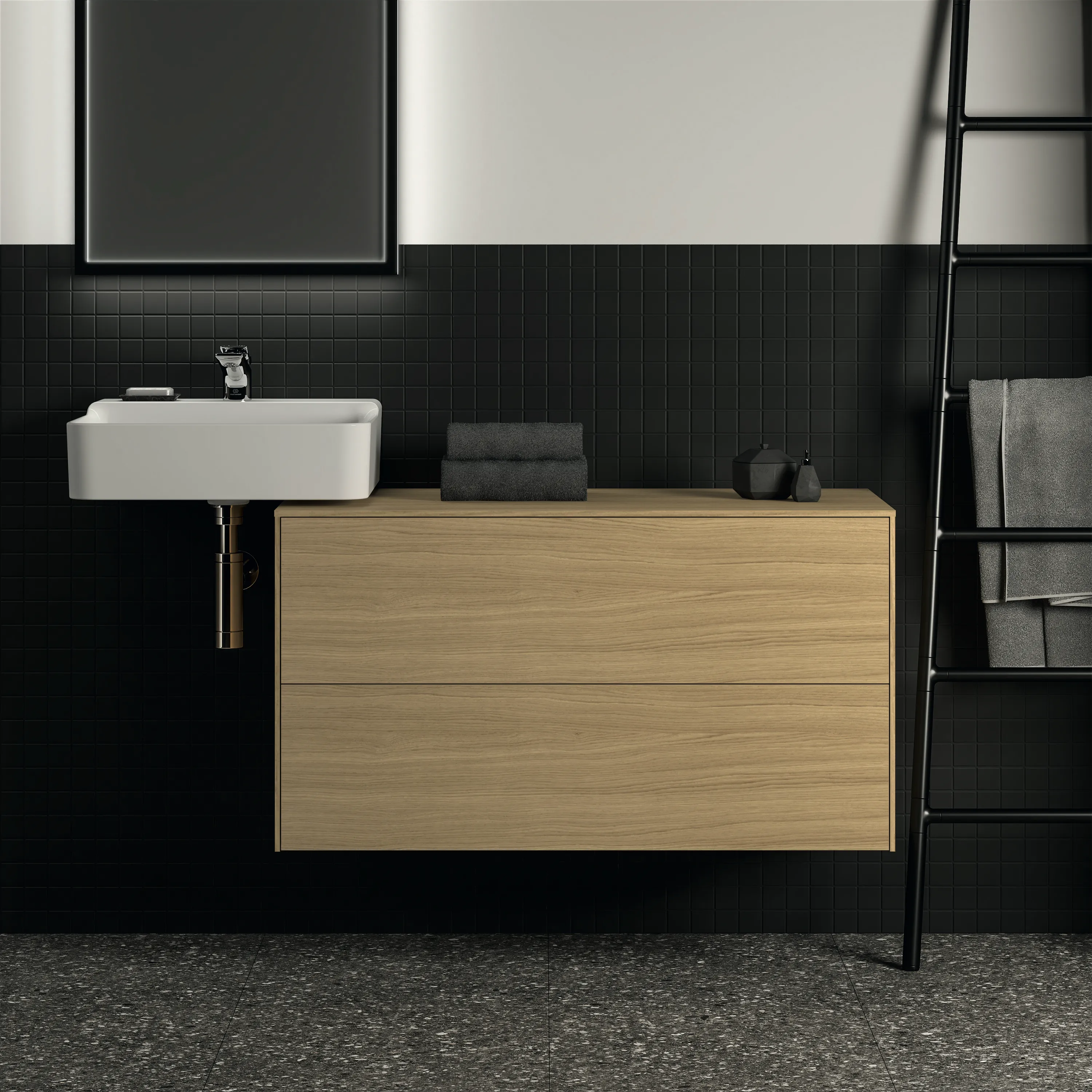 Ideal Standard Waschtischunterschrank „Conca“ 100,2 × 55 × 50,5 cm Eiche hell Furnier