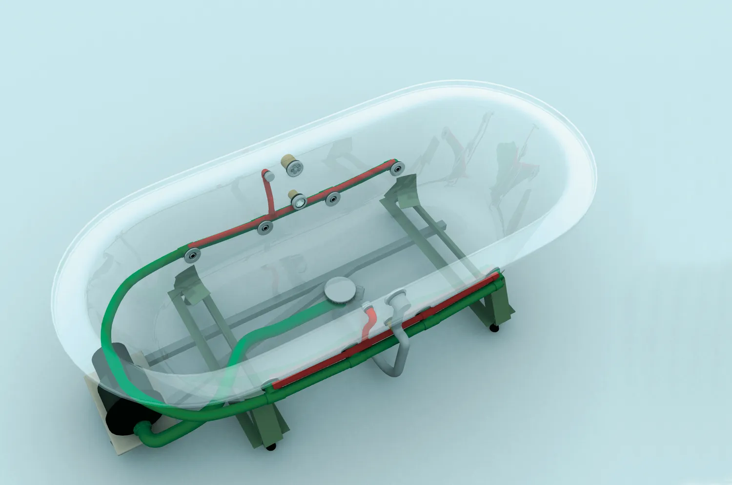 Bette Whirlsystem Chrom - BetteJet Serie, Wassersystem mit Luftdosierung, 8 Düsen, für Badewannen
