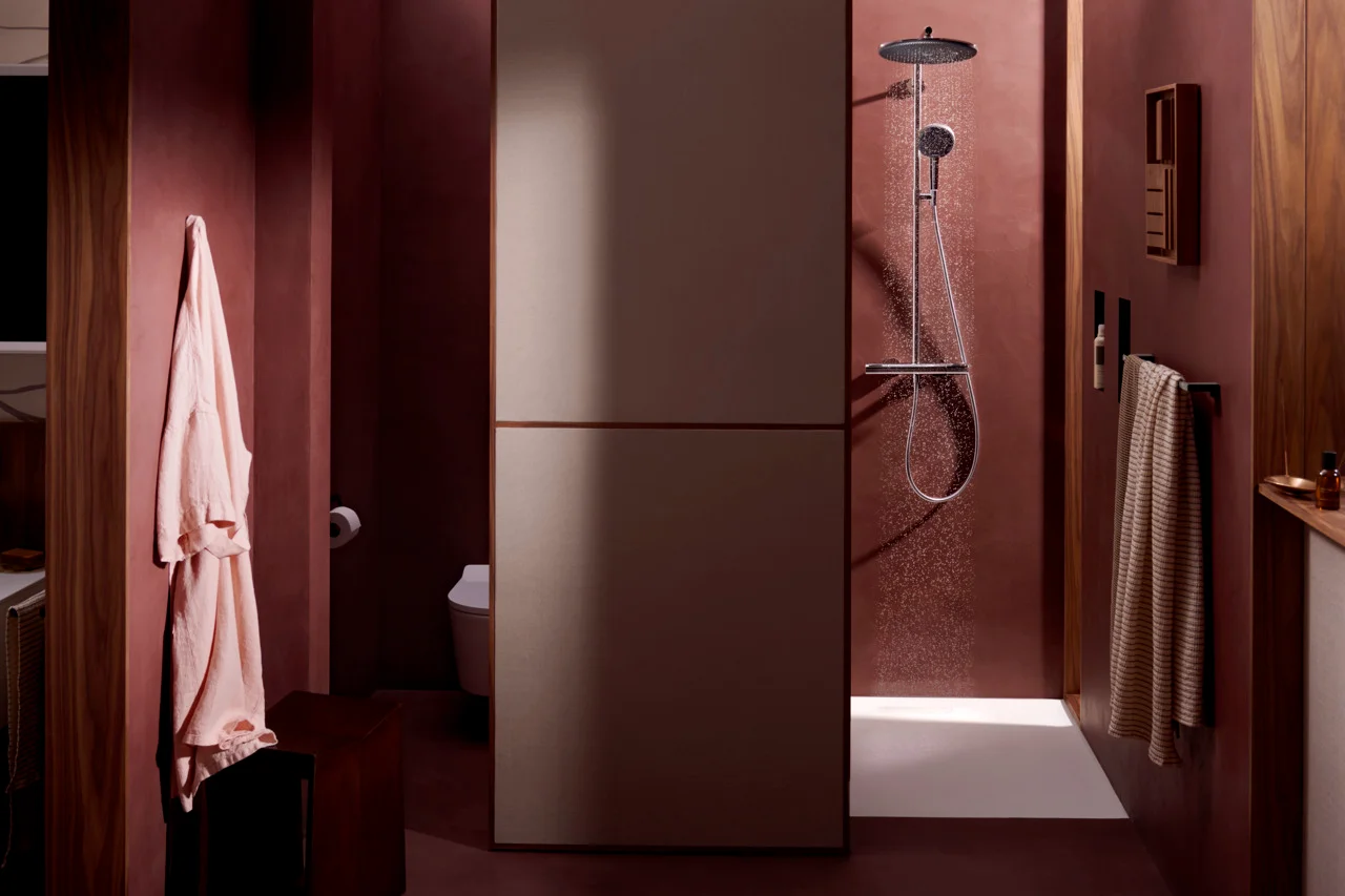 Hansgrohe Badetuchhalter AddStoris Q Chrom, 648 mm Länge, verdeckte Befestigung