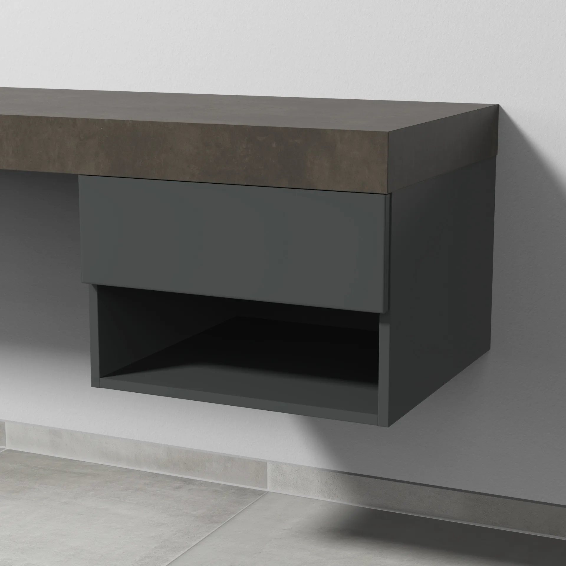 Sanipa Anbauschrank „2morrow“ 500 × 340 × 520 mm in Anthrazit (matt)