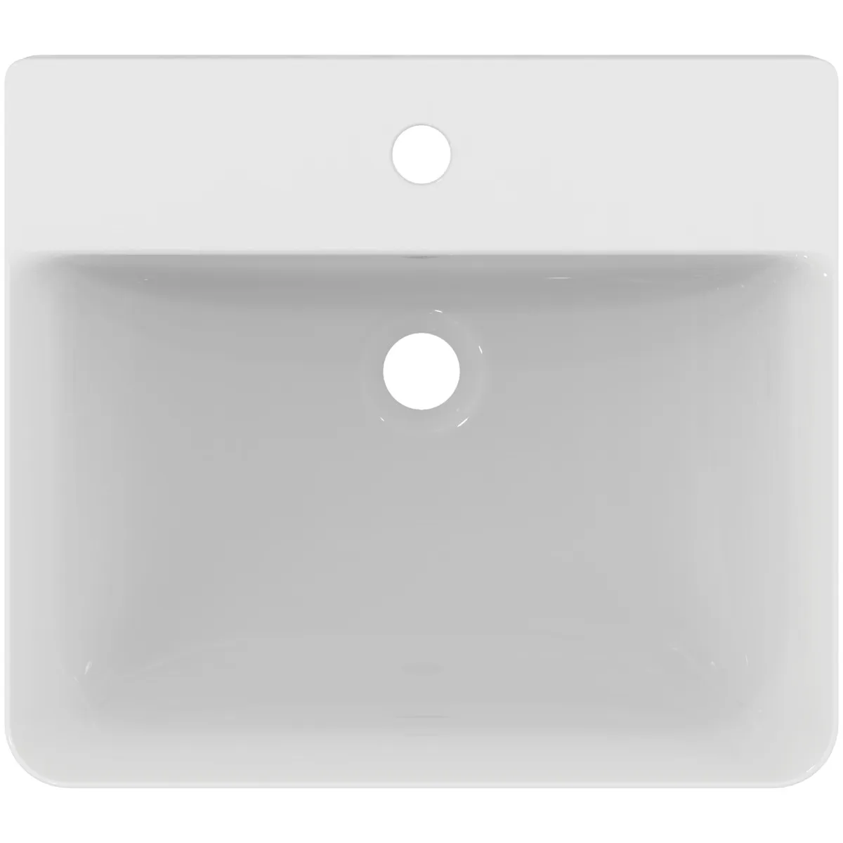 Waschbecken „ConnectAir“ 50 × 44 × 16 cm, Hahnlochposition mittig Waschbecken „ConnectAir“ 50 × 44 × 16 cm, Hahnlochposition mittig
