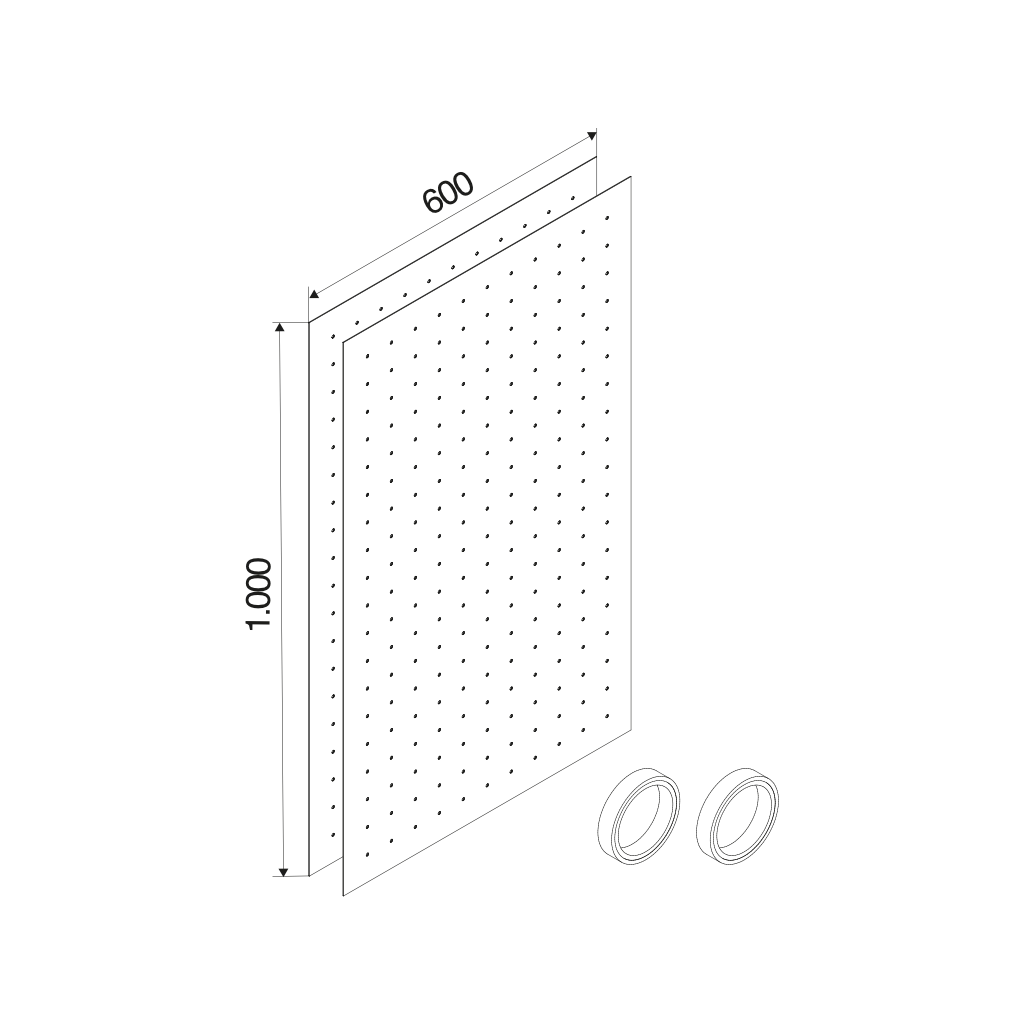 HSK RenoDeco, Lochblech-Set, 600x1000x2