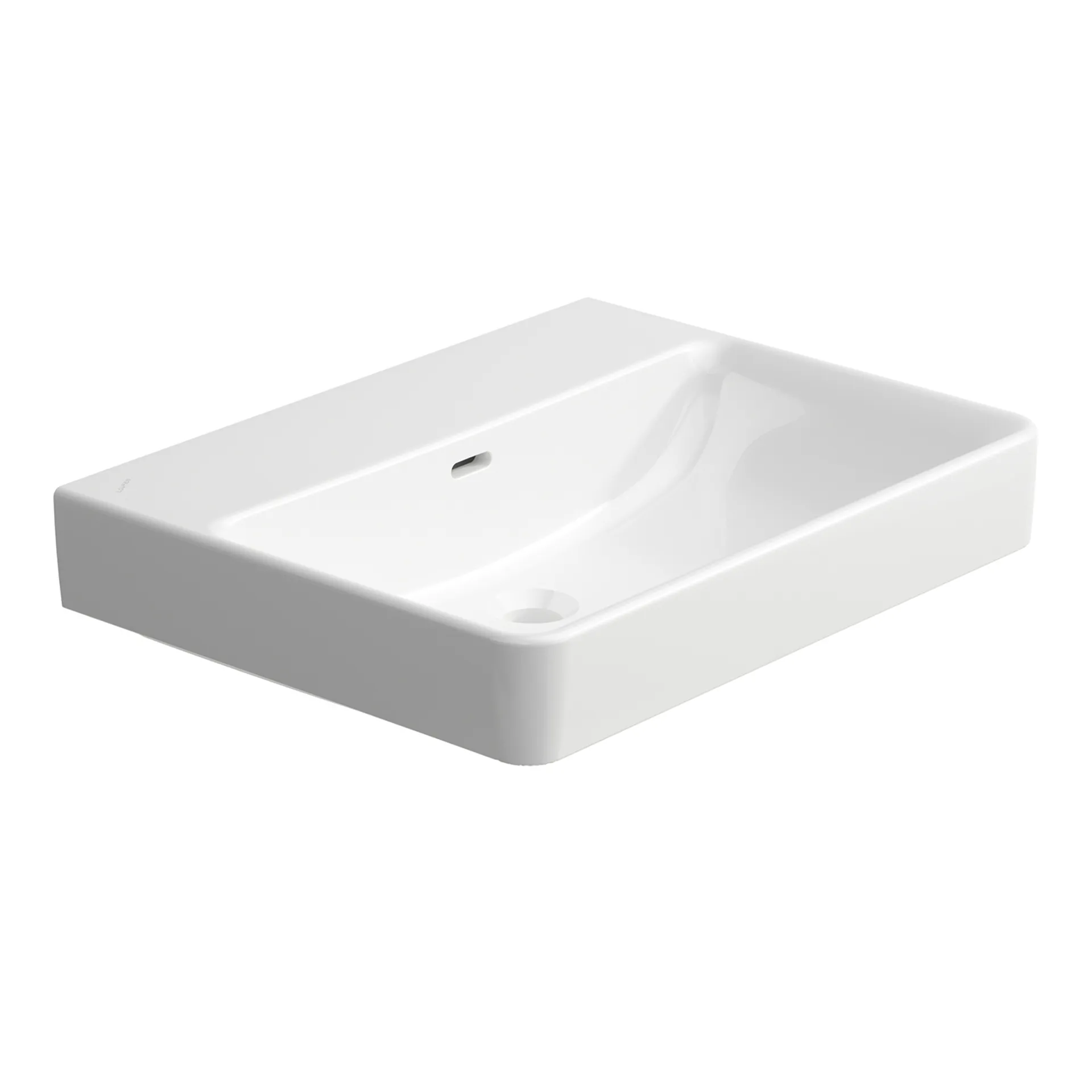 Waschtisch PRO S 465x600x175 1 Hahnloch mit Überlauf weiß