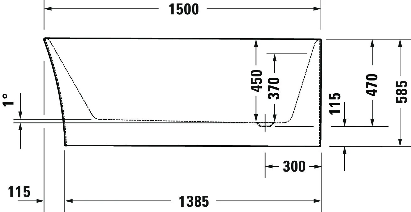 Duravit Badewanne „DuraSenja“ vorwand oval 1500 × 750 mm, rechts in Weiß Duravit Badewanne „DuraSenja“ vorwand oval 1500 × 750 mm, rechts in Weiß