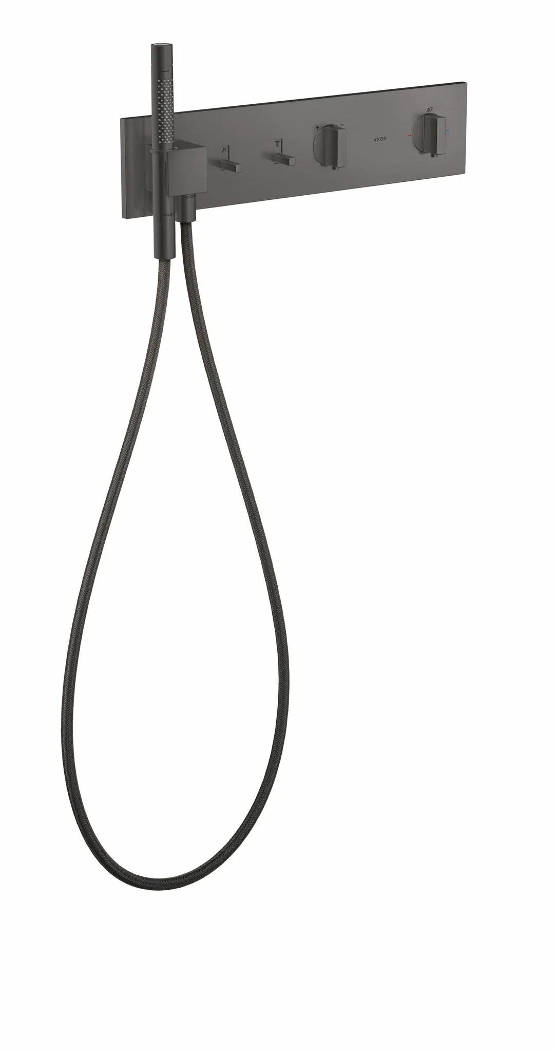 Hansgrohe AXOR ShowerComposition Thermostatmodul 470/110 Unterputz, Brushed Black Chrome, 2 Verbraucher, max. Durchfluss 32,7 l/min, min./max. Betriebsdruck 1/10 bar