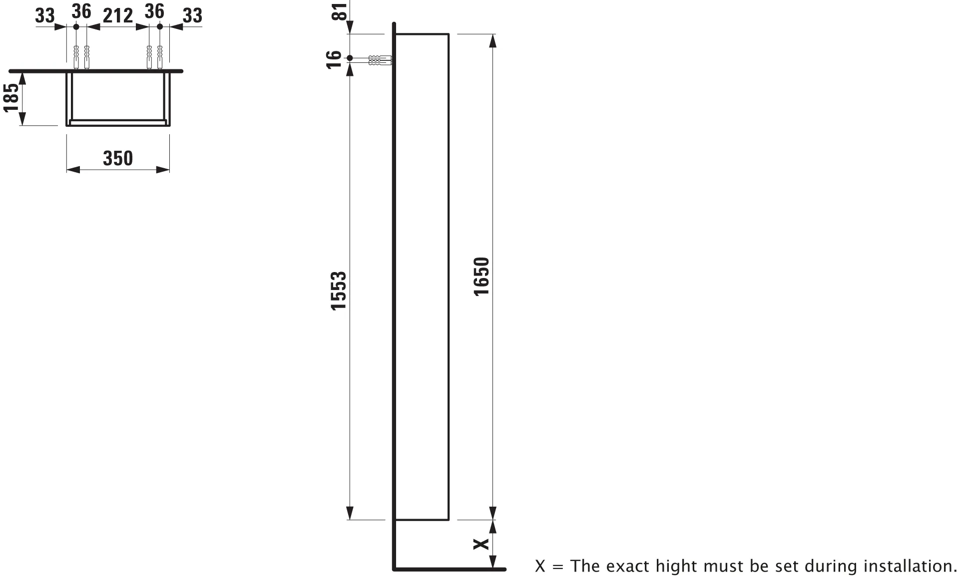 Laufen Hochschrank „BASE“ 350 × 1650 × 185 mm Multicolor (lackiert) Laufen Hochschrank „BASE“ 350 × 1650 × 185 mm Multicolor (lackiert)
