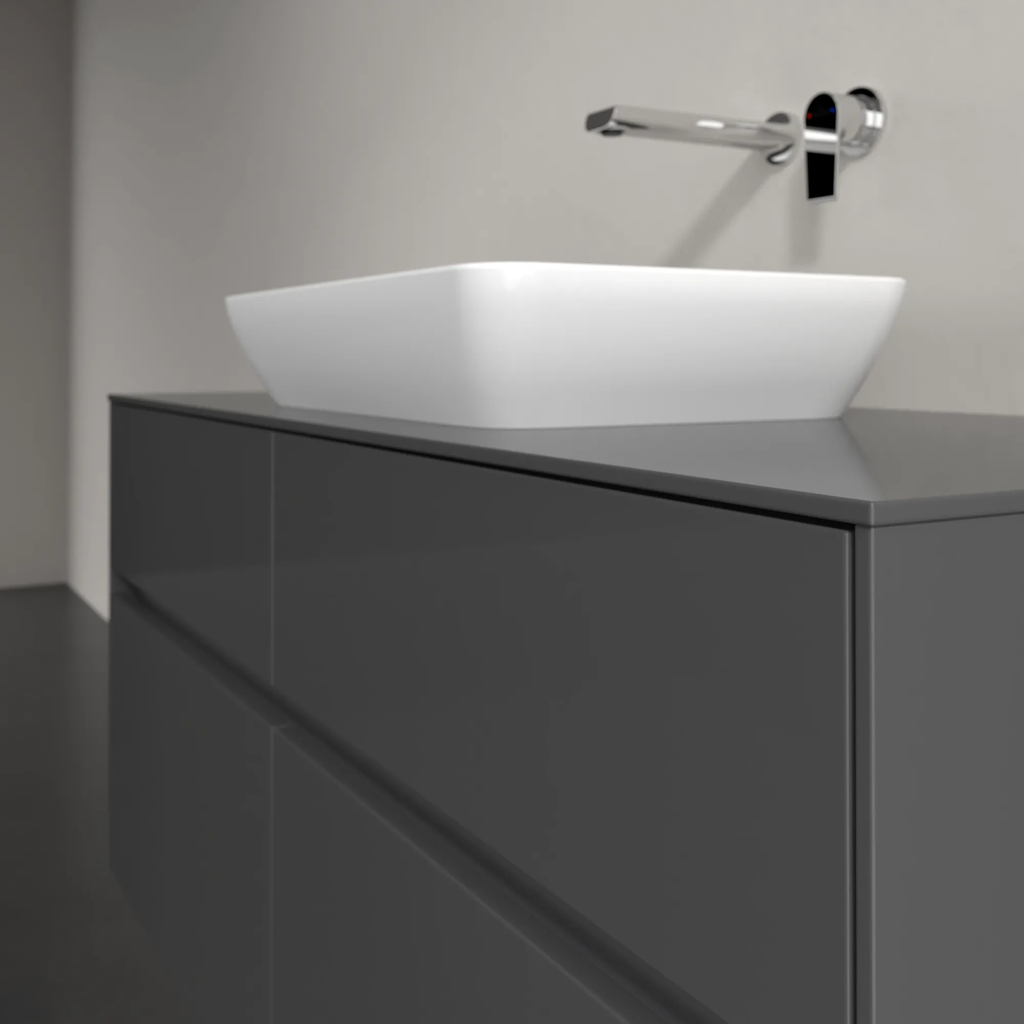 Villeroy & Boch Collaro Waschbeckenunterschrank C11200, 1200 x 548 x 500 mm, Glossy Grey Villeroy & Boch Collaro Waschbeckenunterschrank C11200, 1200 x 548 x 500 mm, Glossy Grey