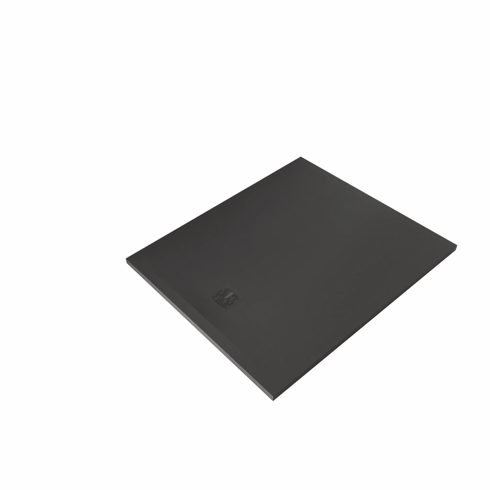 Kludi-TERRA Duschwanne mit Abmessungen 100 x 120 cm Höhe 3 cm, Mattschwarz - Inkl. Abflussabdeckung