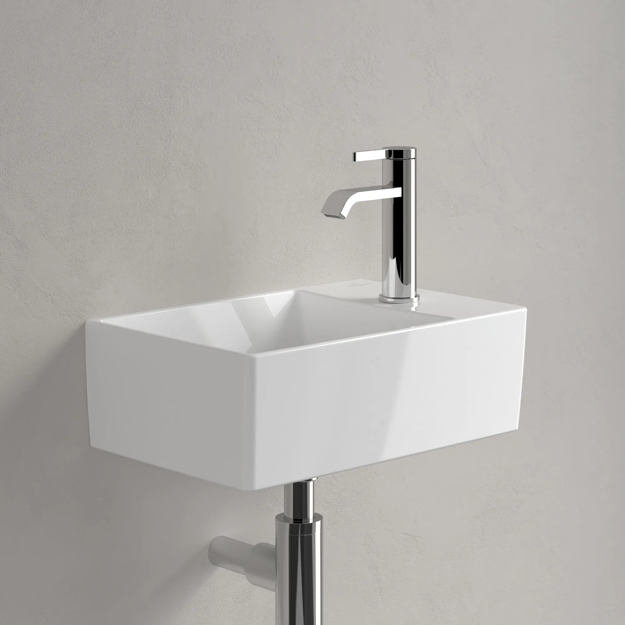 Villeroy & Boch Handwaschbecken aus TitanCeram geschliffen „Memento 2.0“ 400 × 260 × 111 mm, mit Hahnlochbohrung, Hahnlochposition mittig in Weiß Alpin Villeroy & Boch Handwaschbecken aus TitanCeram geschliffen „Memento 2.0“ 400 × 260 × 111 mm, mit Hahnlochbohrung, Hahnlochposition mittig in Weiß Alpin
