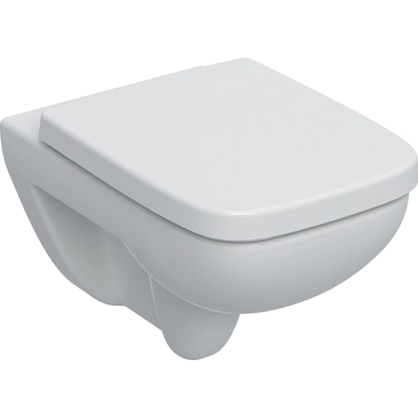 Wand-Tiefspül-WC Set mit WC-Sitz „Renova Plan“ 36 × 38 × 54 cm in weiß alpin, mit Spülrand Wand-Tiefspül-WC Set mit WC-Sitz „Renova Plan“ 36 × 38 × 54 cm in weiß alpin, mit Spülrand
