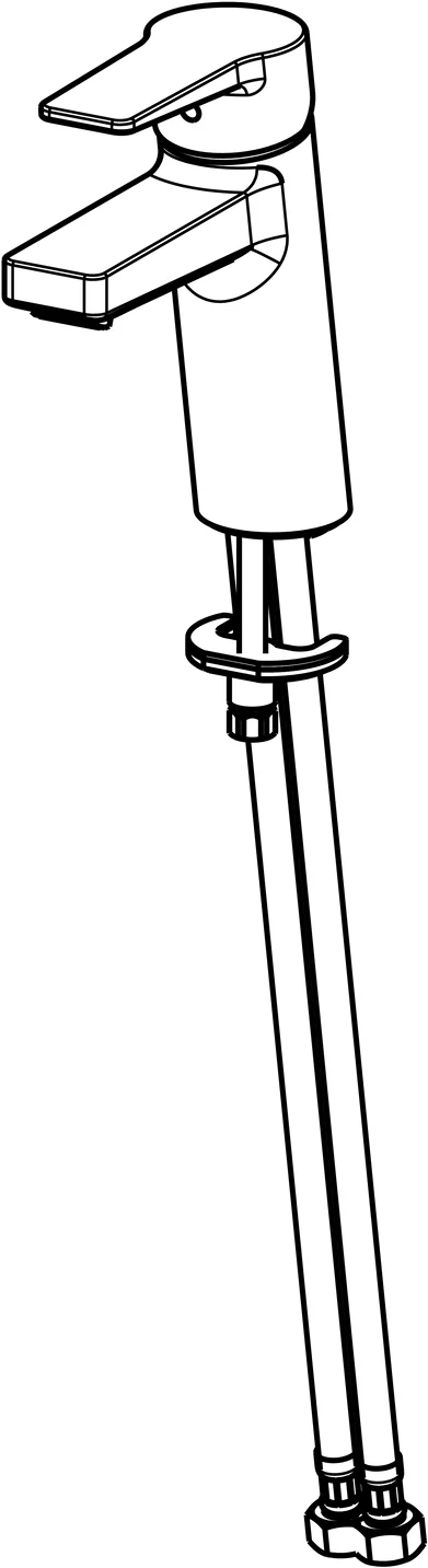 HansaTWIST Waschtischarmatur HansaTWIST XL 0902 Ausladung 123 mm DN15 Chrom