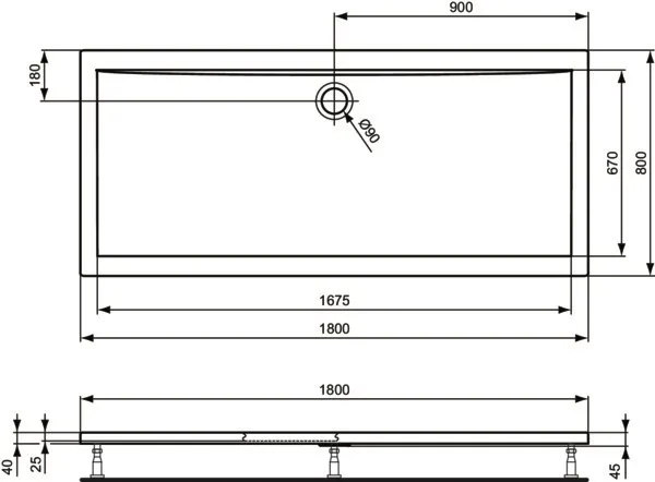 Ideal Standard Duschwanne „UltraLight“ Ideal Standard Duschwanne „UltraLight“