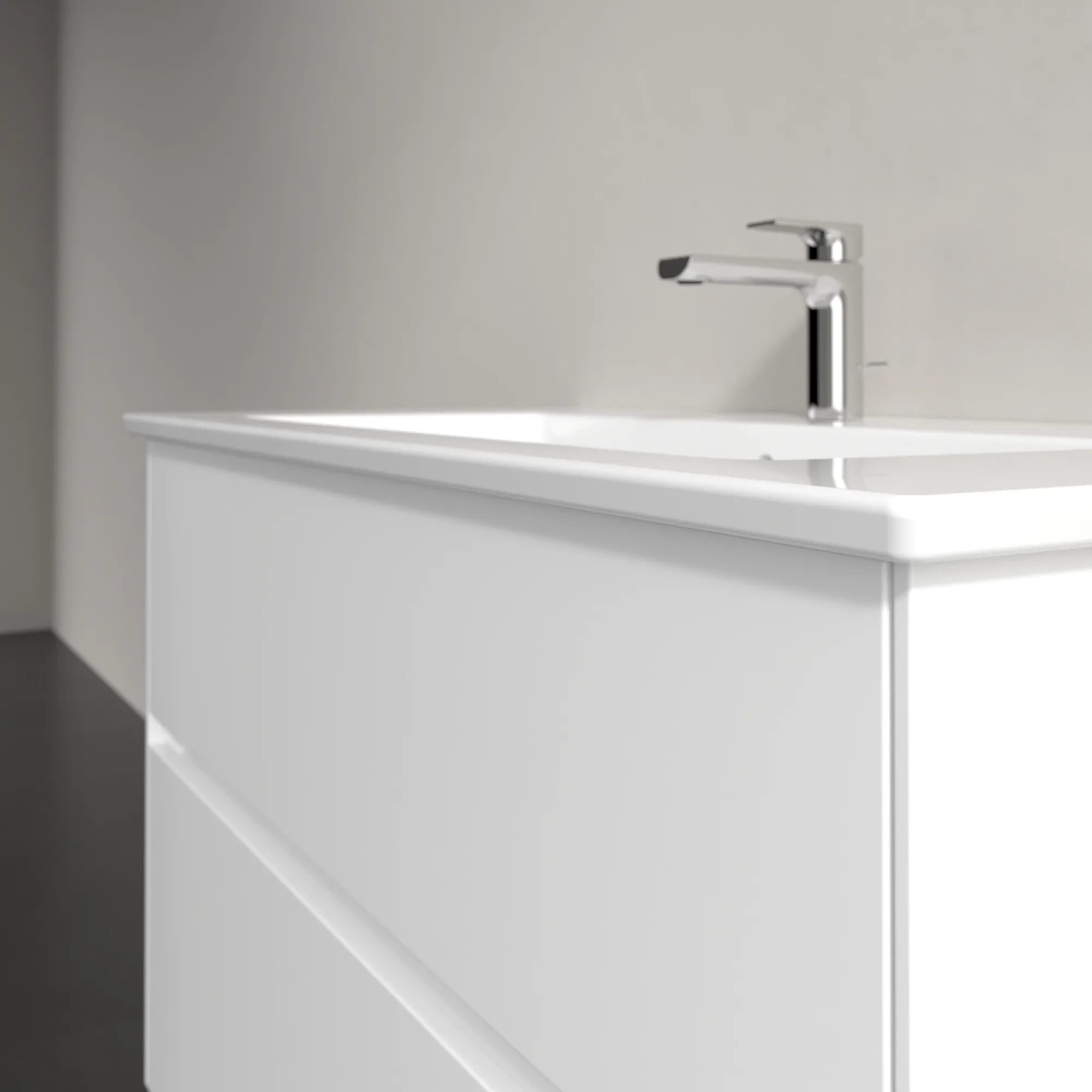 Villeroy & Boch Waschtischunterschrank „Collaro“ 961 × 610 × 480 mm Weiß Matt, ohne Beleuchtung, für Becken mittig